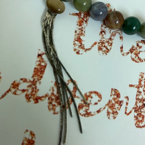 🦊Gorgeous handmade natural stone,silver necklace - Picture 5 of 5